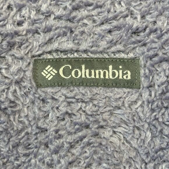 Columbia Purple Sherpa Fleece Fuzzy Zip-Up Jacket Size Medium - Picture 5 of 16